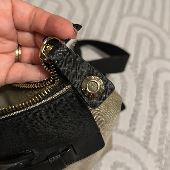 Henri Bendel Jetsetter Backpack - Canvas with Black and Gold - Picture 9 of 13